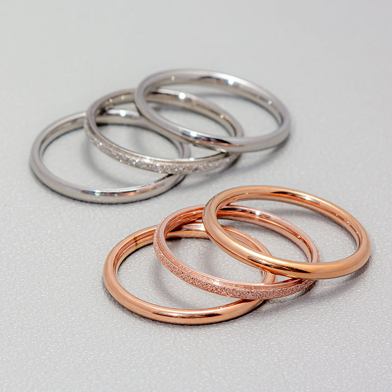 Titanium Steel Ring Set For Women Three Piece Protective Jewelry By Planderful Everyday Genie