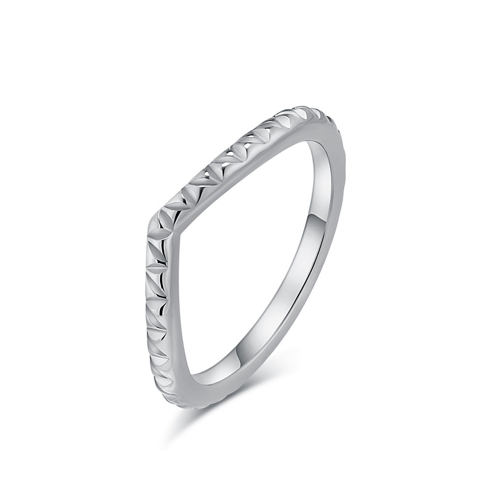 Cross-Border European American Simple Light Luxury Love Ring