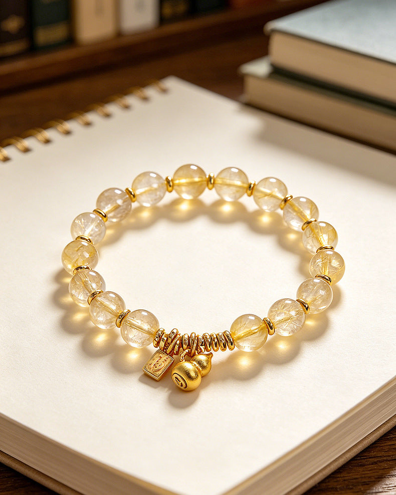 Citrine Crystal Gourd Bracelet