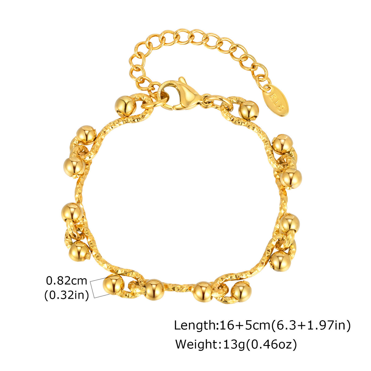 Handmade Chain Personalized Stacked Stainless Steel Bracelet