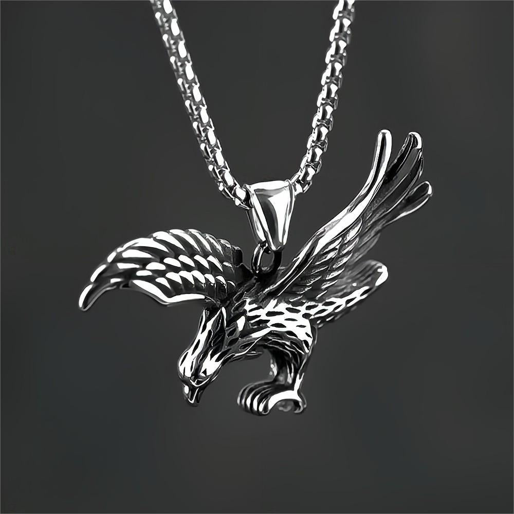 European and American Jewelry Wholesale Men's Eagle Pendant Necklace