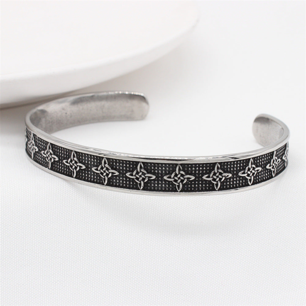 Planderful Everyday Genie – Retro Nordic Viking Celtic Titanium Steel Bracelet