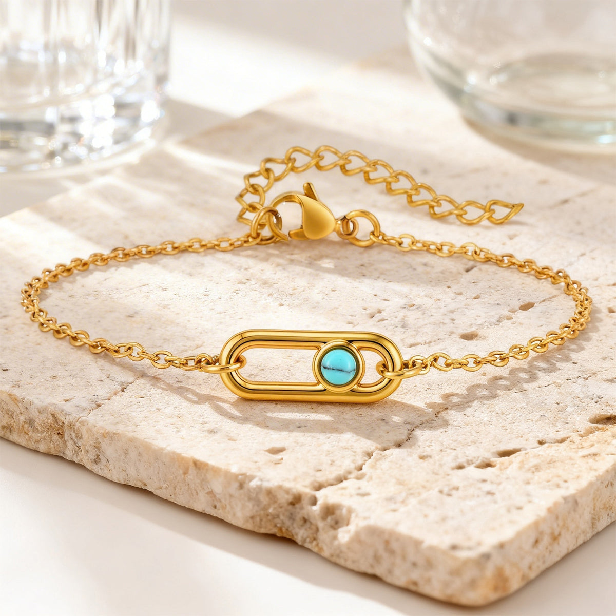 Turquoise Stainless Steel Necklace