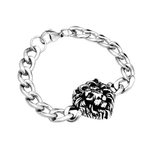 Punk Lion Stainless Steel Men's Bracelet