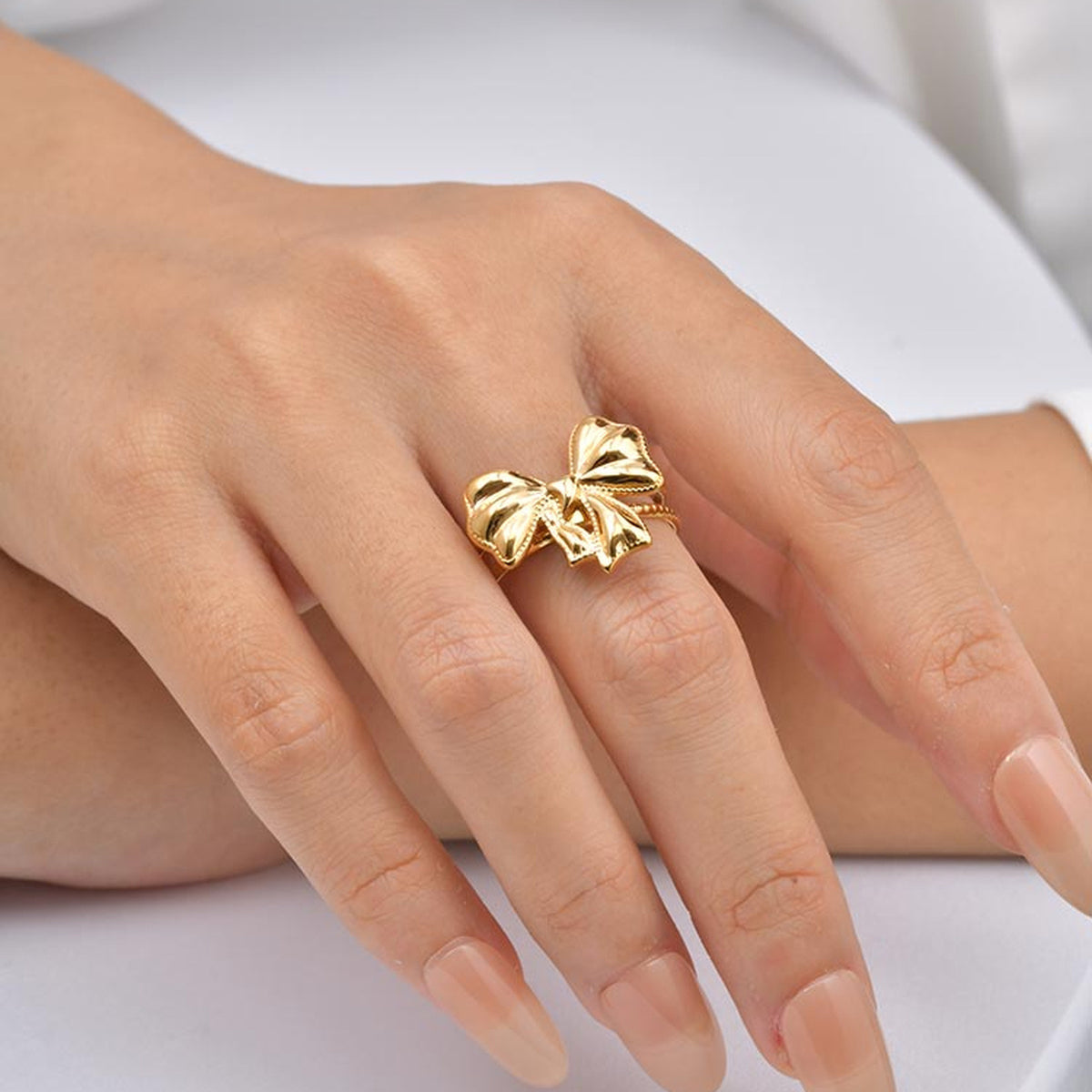 Stainless Steel Cold Wind – Butterfly Heart-Shaped Open Ring