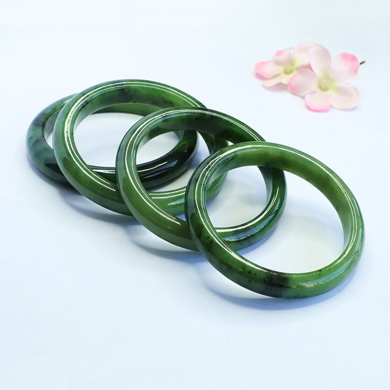Hetian Jasper Classic Round Bangle