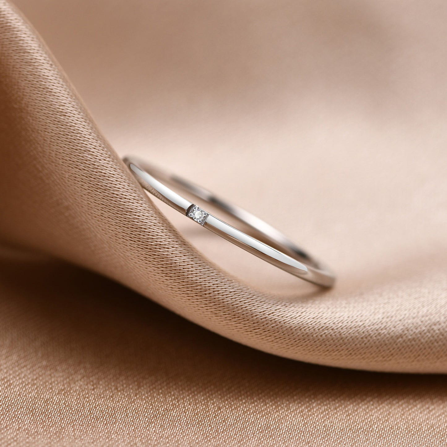 Jewelry Stainless Steel Zircon Ring Stacked Gold Ladies Jewelry