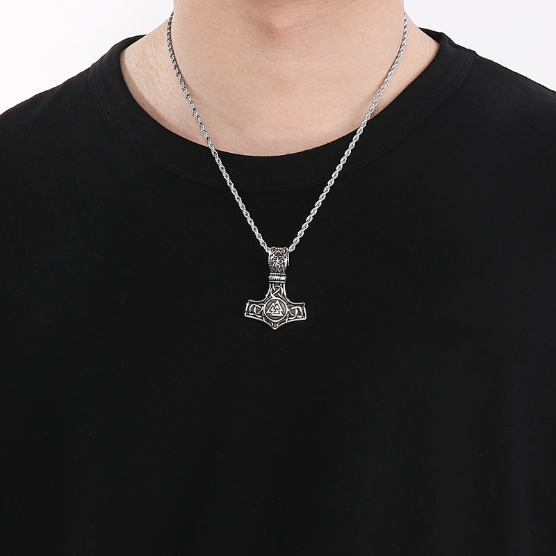 Planderful Norse Eye Of Horus Necklace Titanium For Men Bold