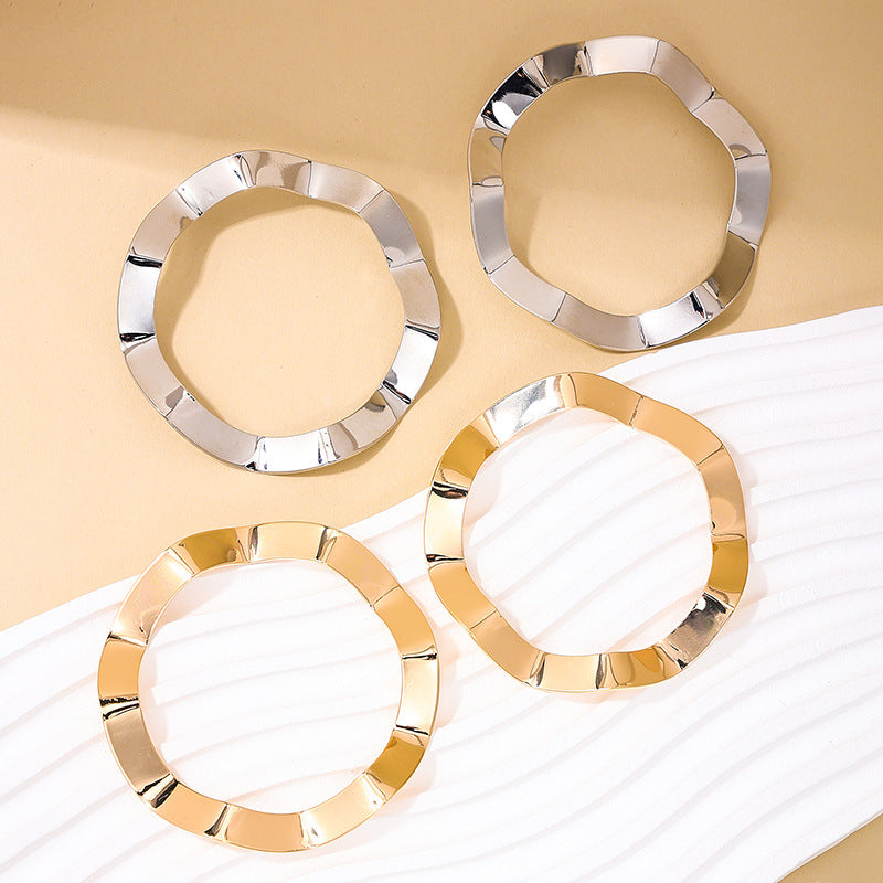 Exaggerated Geometric Circle Earrings - Vienna Verve Collection