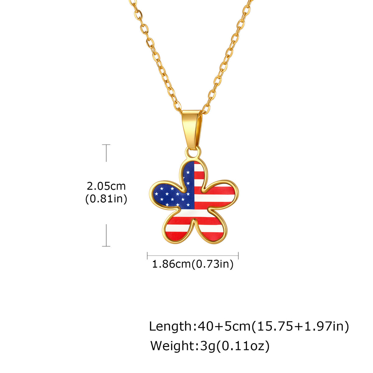 Men And Women Flag Stainless Steel Necklace