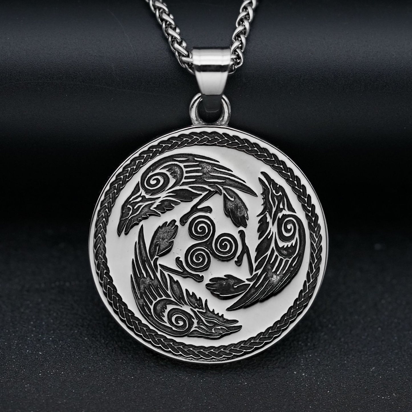 Steel Necklace - Vintage Nordic Viking Pendant