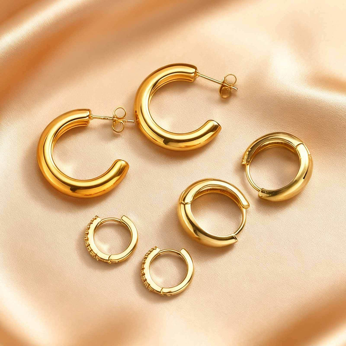 Stainless Steel Zircon Earrings