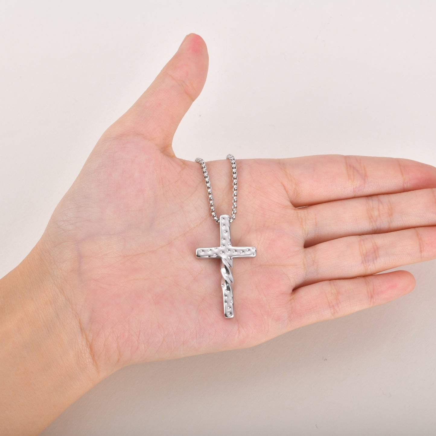 Hot-Selling Unisex Hip-Hop Stainless Steel Cross Necklace T-Shirt With Chain