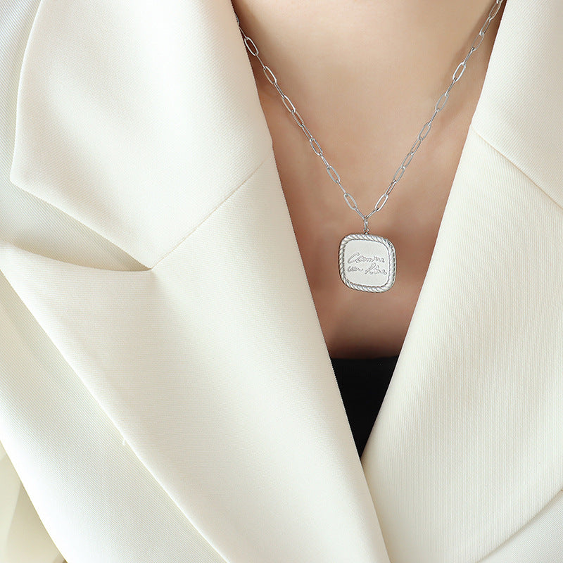 Chic English Letter Necklace with 18K Gold Plating - Elegant Genie Collection Piece