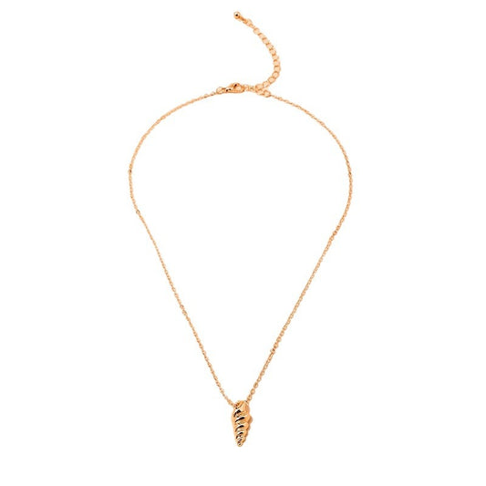 Luxury Thread Pendant Necklace with Conch Detail