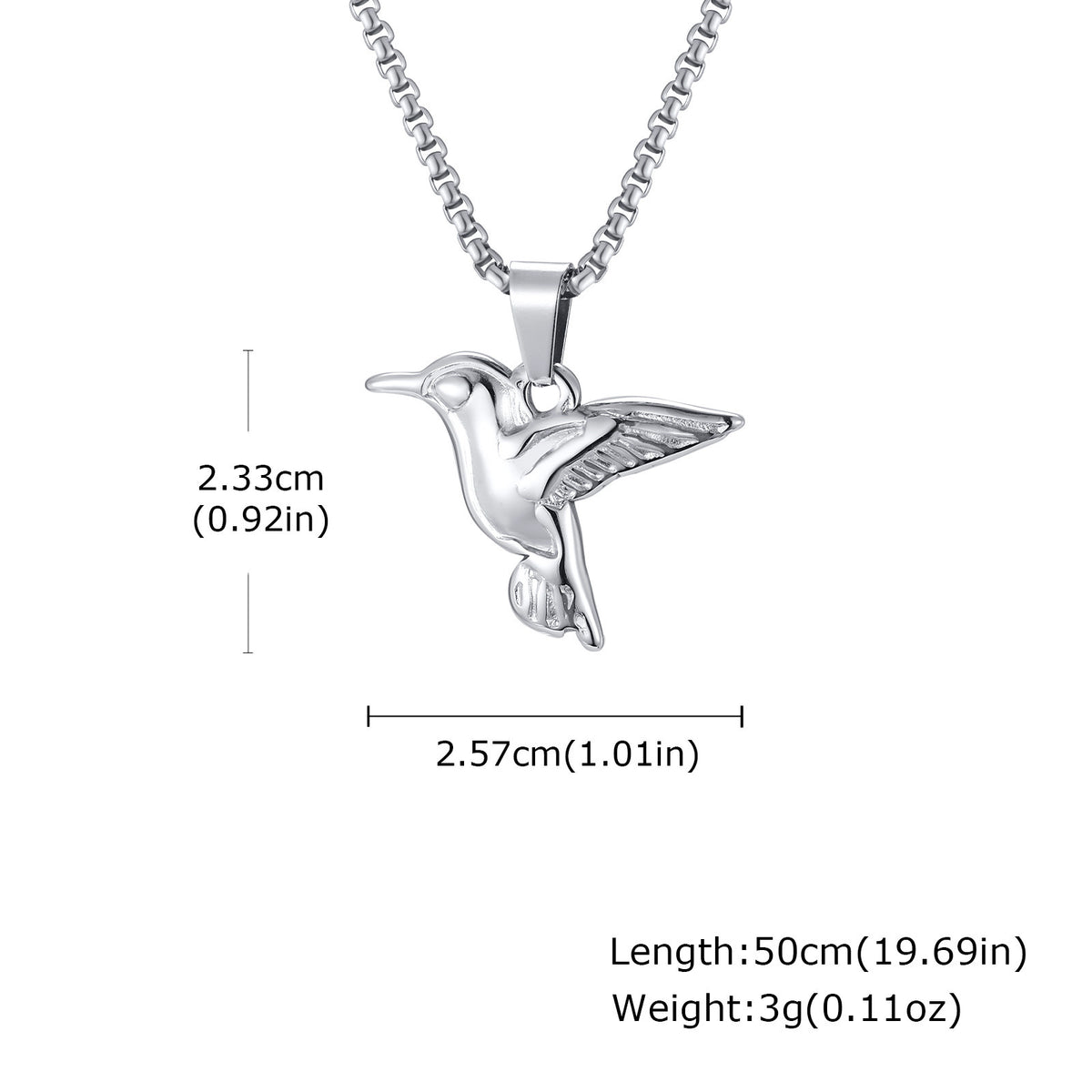 Hummingbird Stainless Steel Pendant