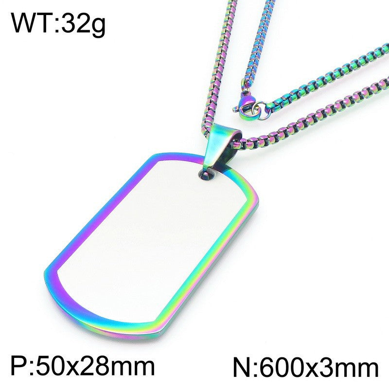 Planderful Men Hip Hop Metal Pendant Necklace Durable Urban