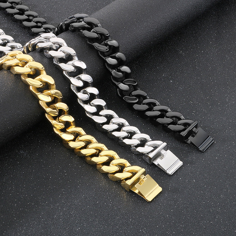 Planderful Collection Stainless Steel Cuban Chain for Men