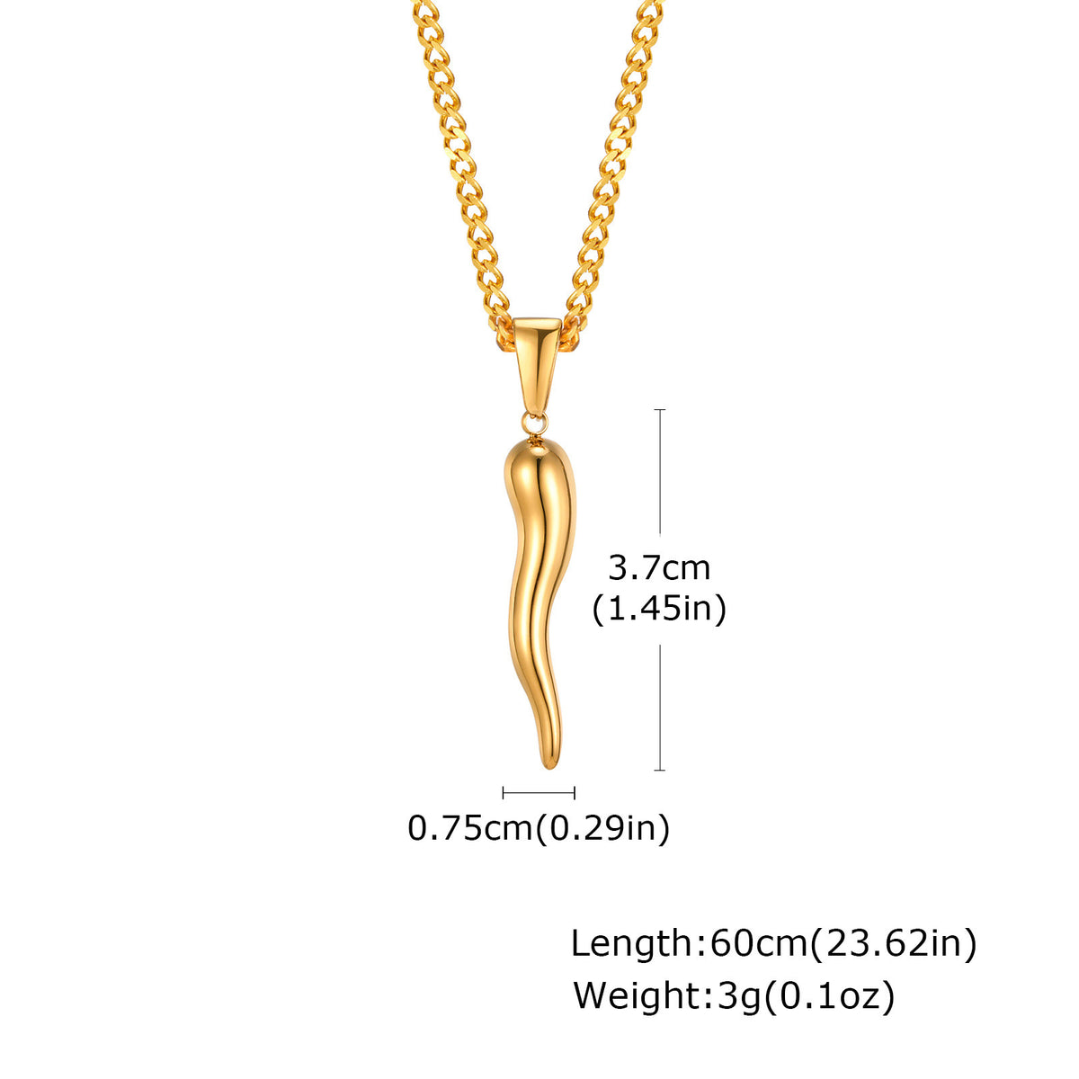 Black Stainless Steel Necklace for Men