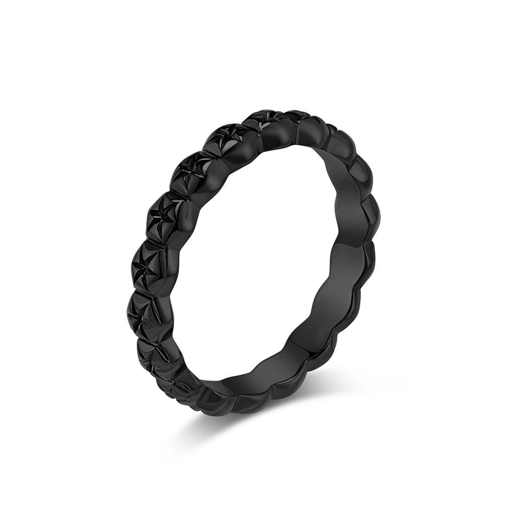 Planderful Gold Plated Titanium Steel Ring For Women Everyday Genie Elegant Daily Wear Jewelry