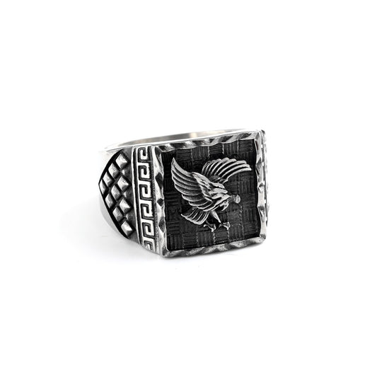 Vintage Eagle Stainless Steel Men's Ring