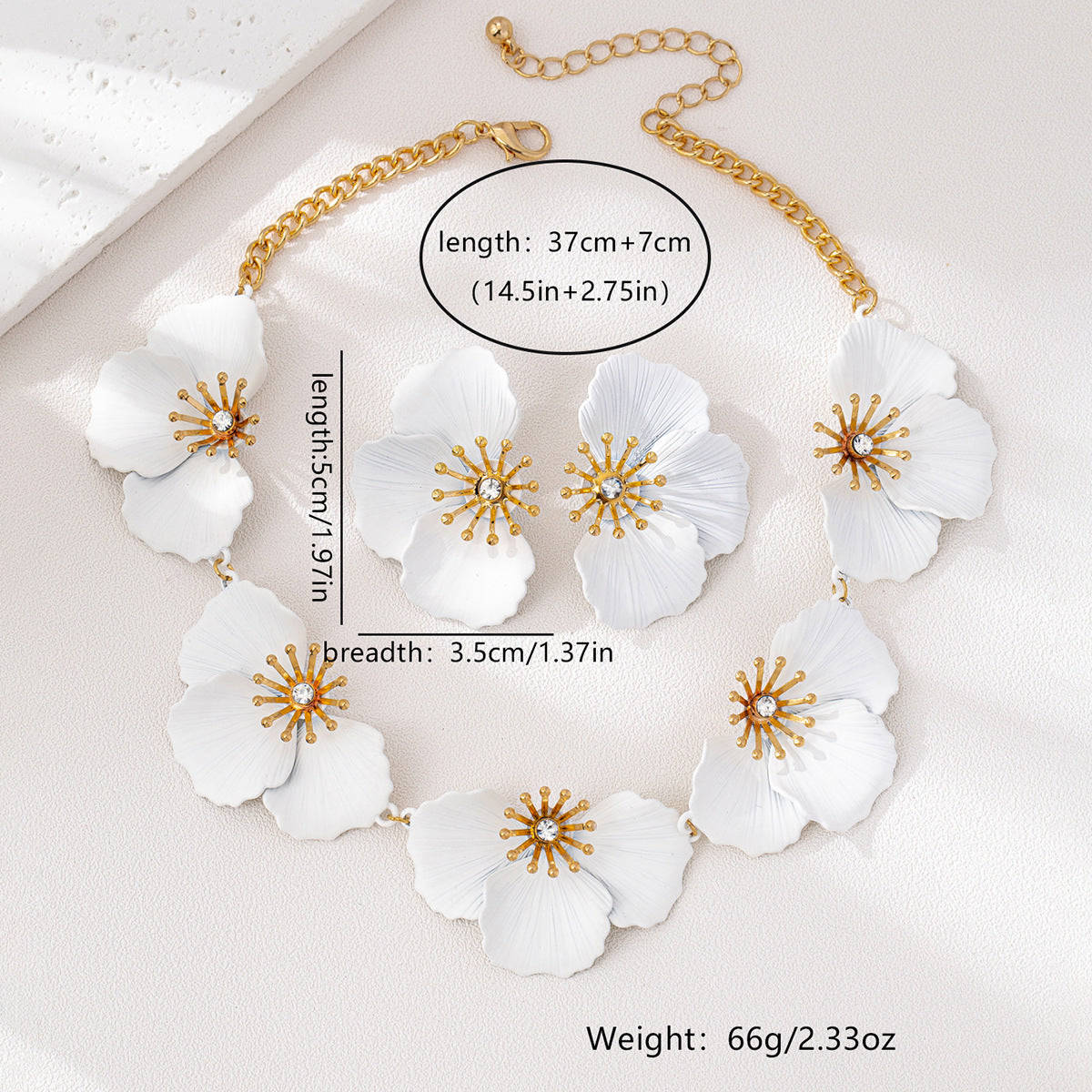 Elegant Zircon Flower Jewelry Set for Women by Planderful