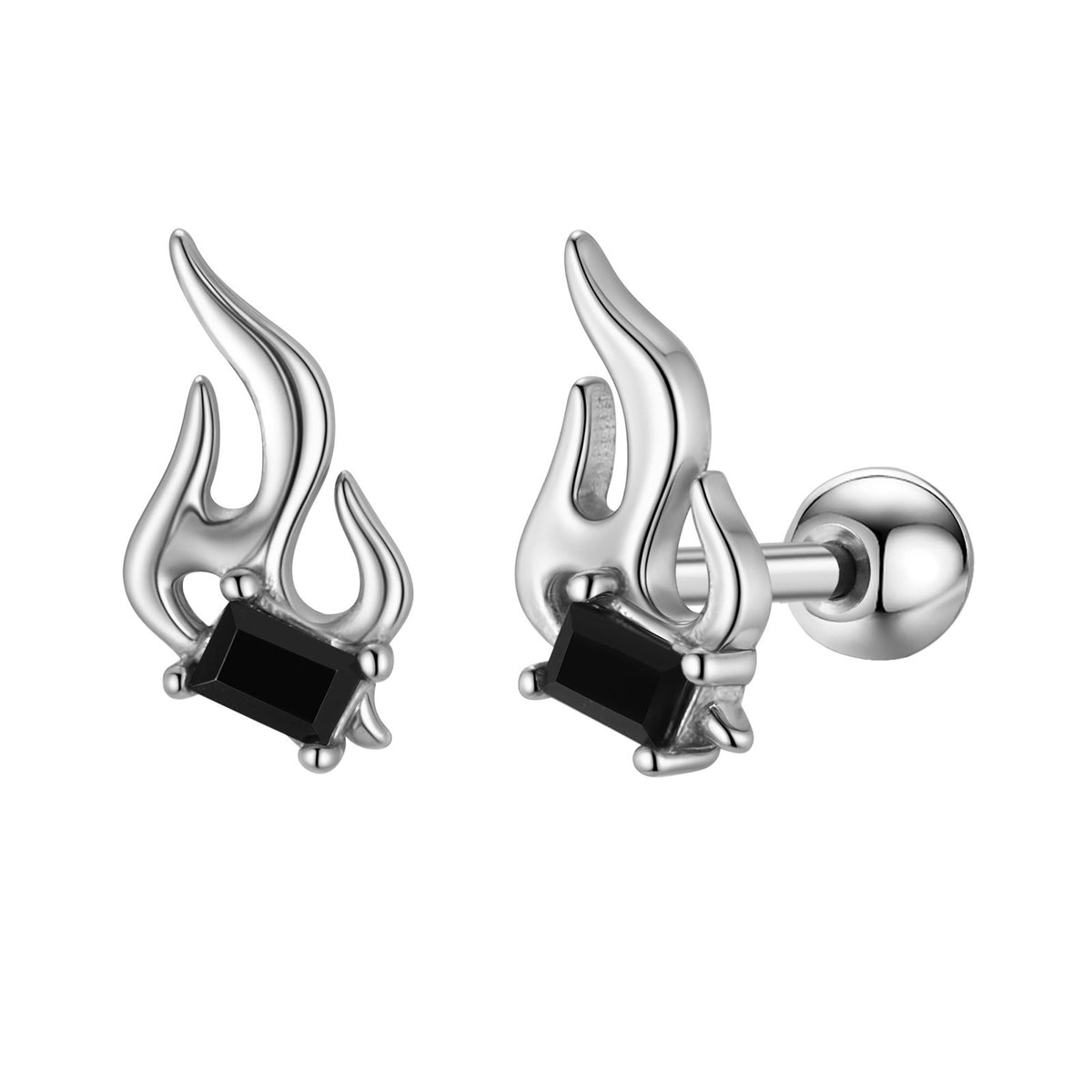Zircon Single Earrings — Two Stone Options