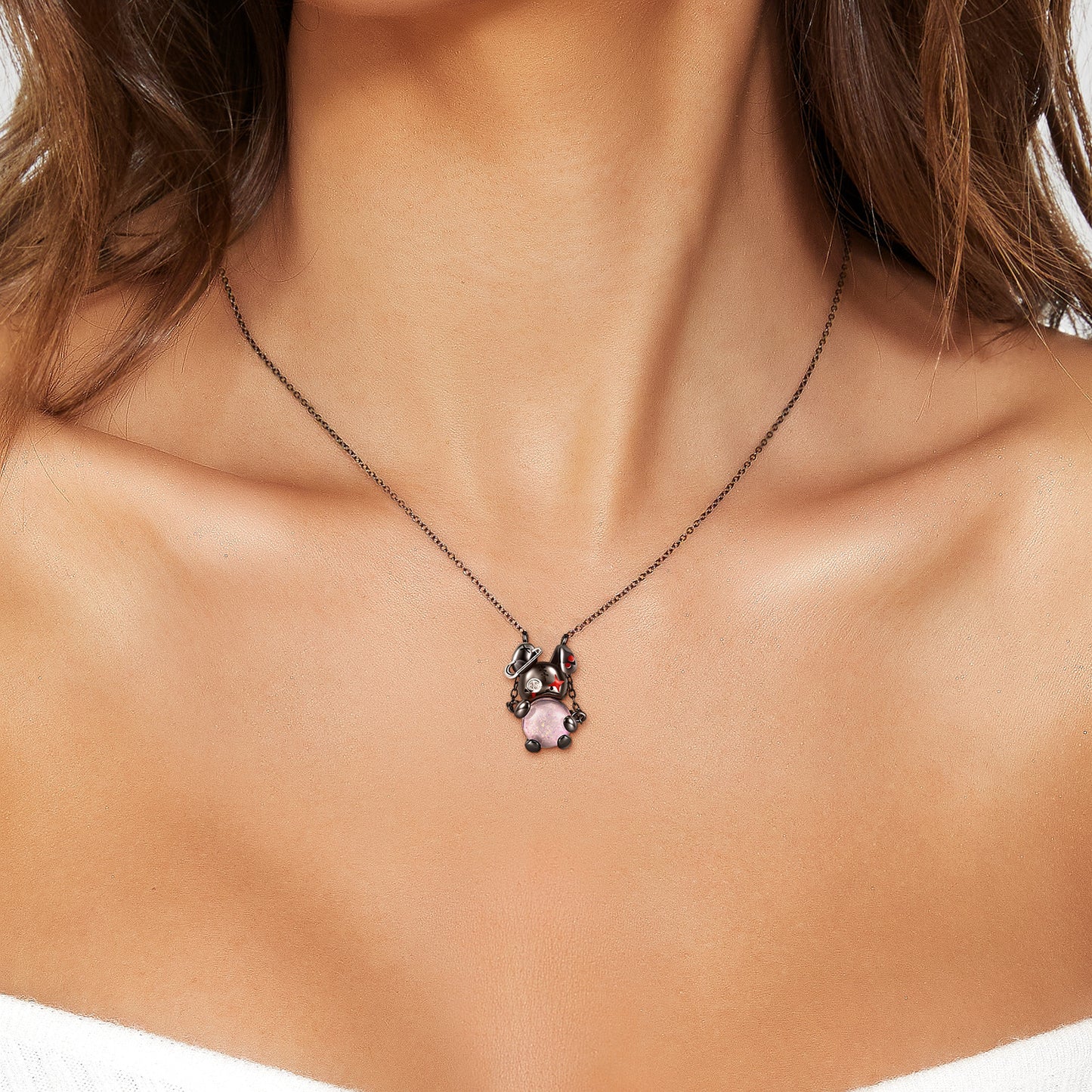 Violent Doll Rabbit Pendant Silver Necklace
