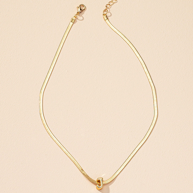 Dainty J Letter Pendant Necklace - Trendy Collarbone Chain Jewelry