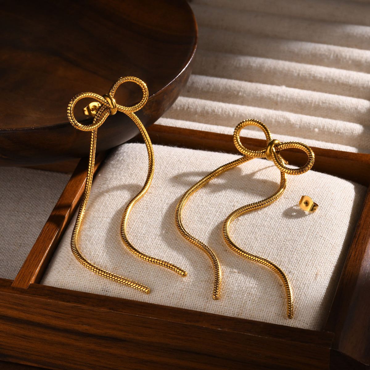 Stainless Steel Snake Earrings