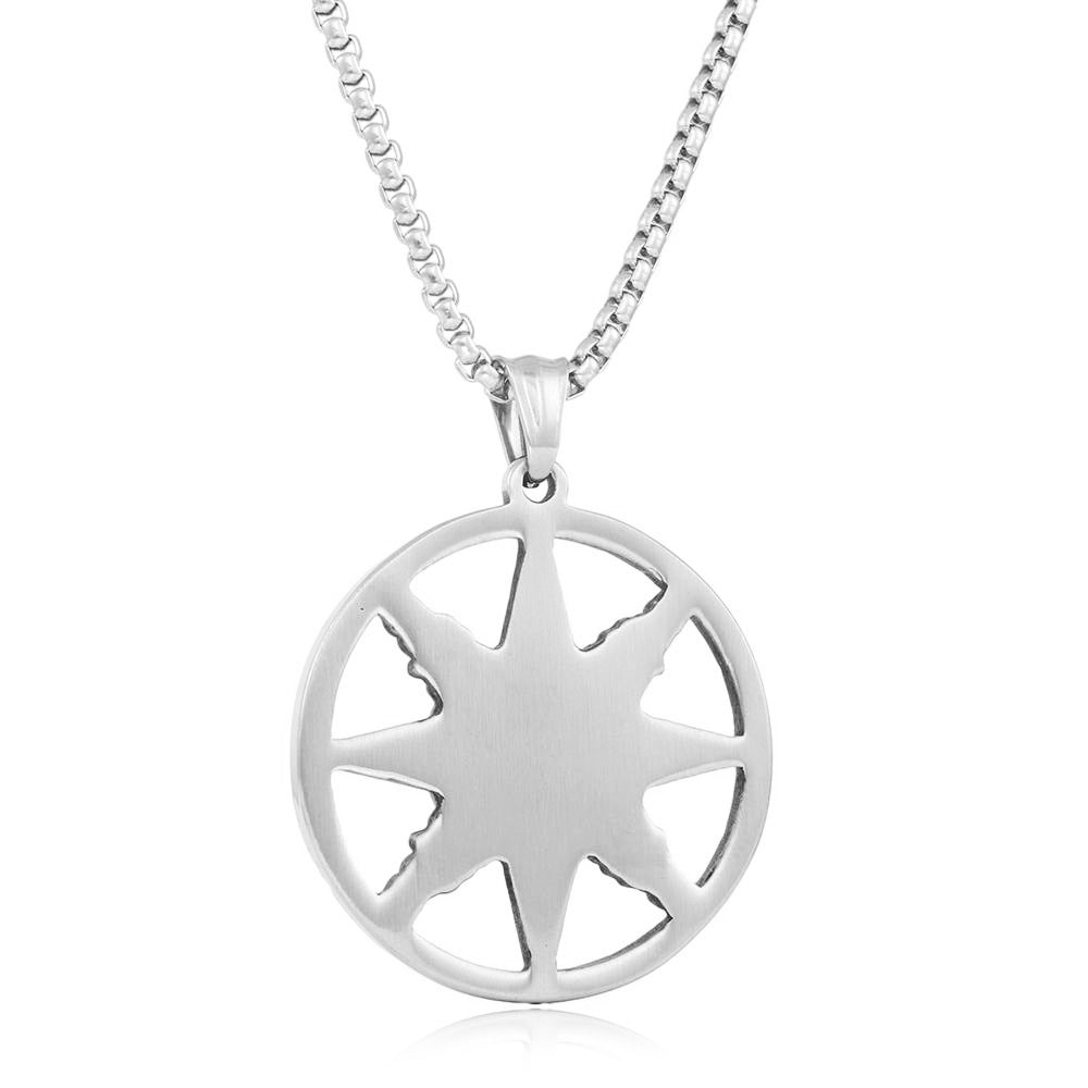 European And American Stainless Steel Compass Pendant For Men