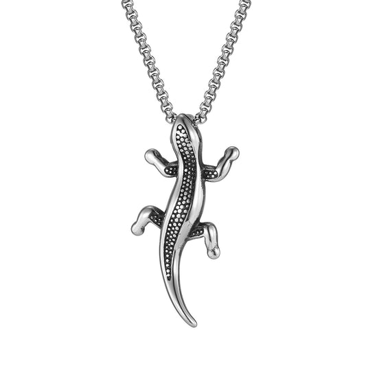 Gecko Lizard Cool Sa Stainless Steel Pendant for Men