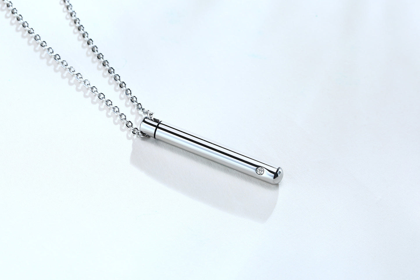 Urn Necklace Stainless Steel Zircon Pendant Necklace Openable