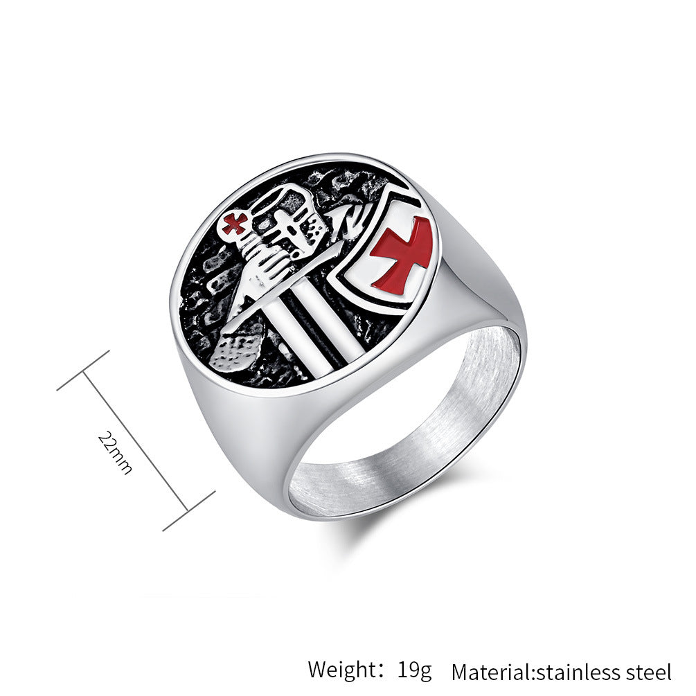 Steel Ring - Vintage Crusader