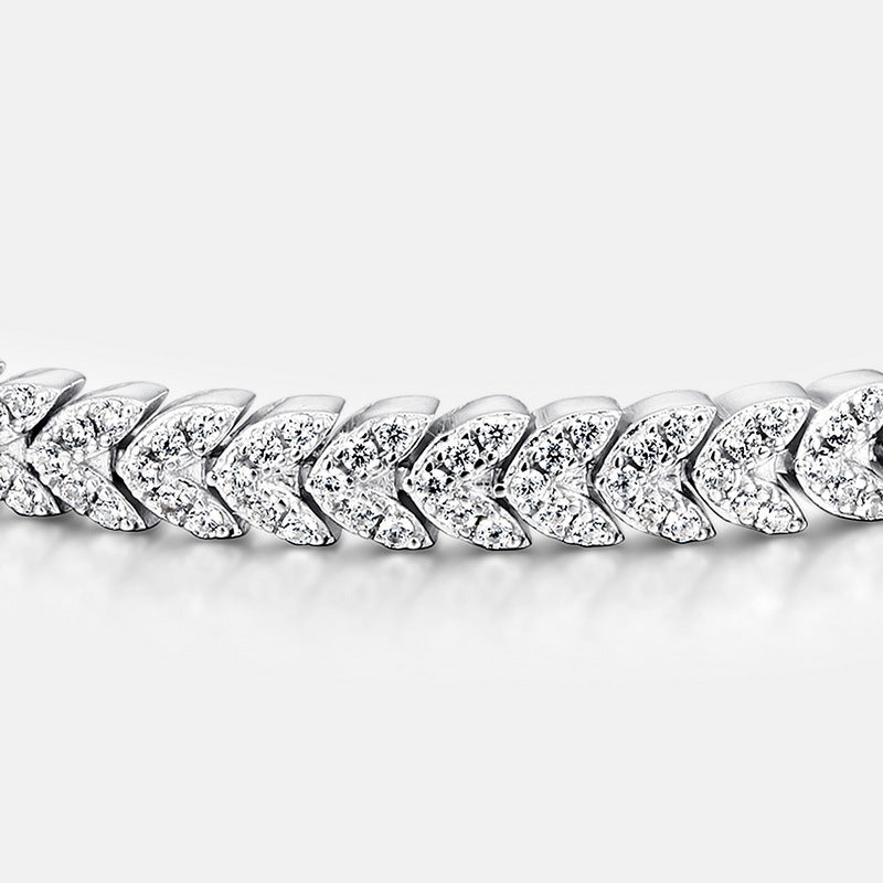 S925 Sterling Silver Zircon Signature Bracelet