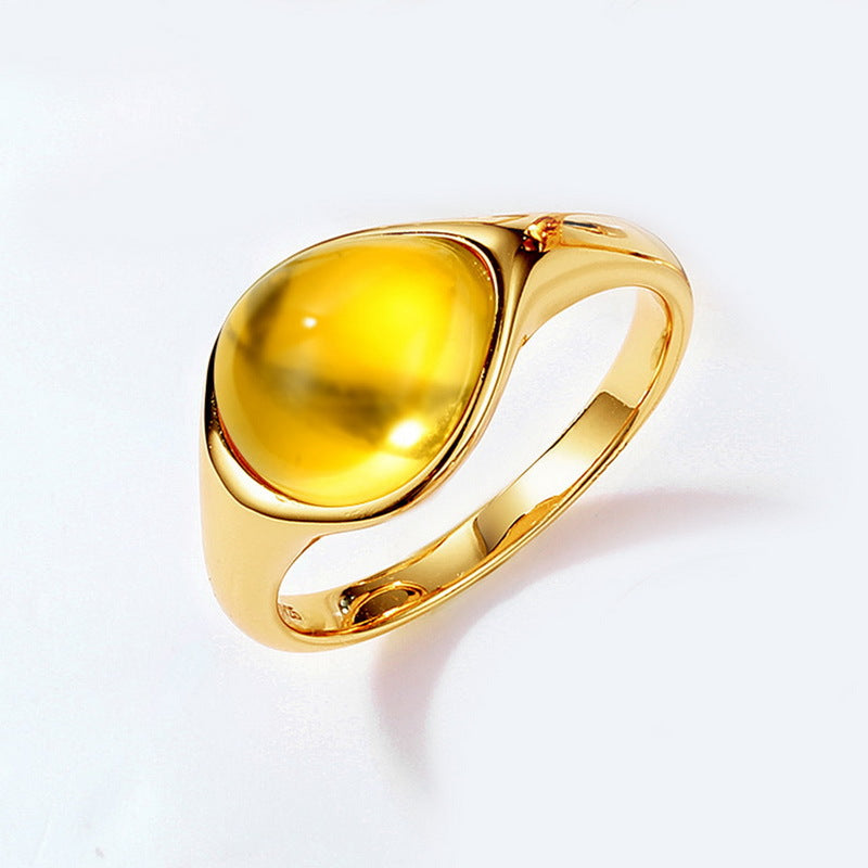 S925 Sterling Silver Colored Crystal Signature Ring