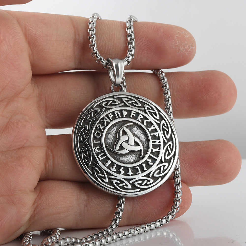European And American Stainless Steel Viking Knot Pendant