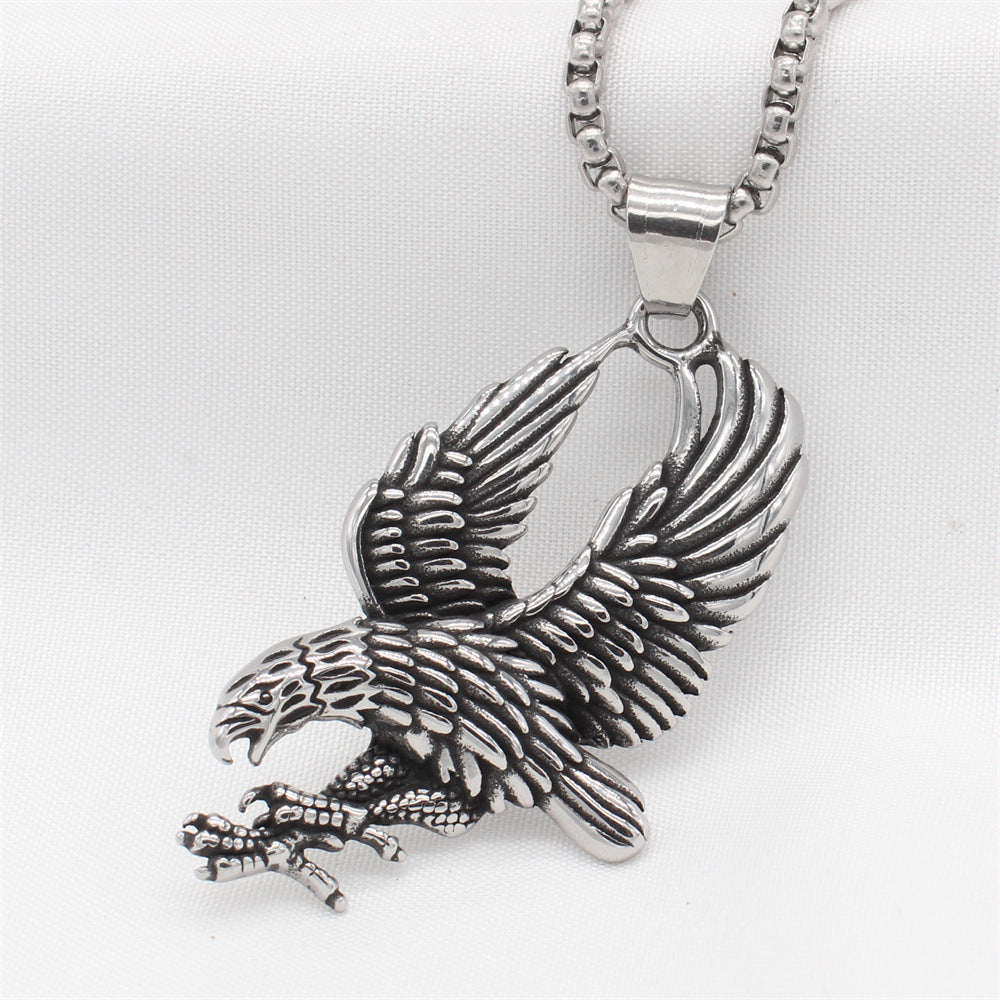 Titanium Steel Eagle Pendant For Men Unisex Protection Statement Planderful Everyday Genie