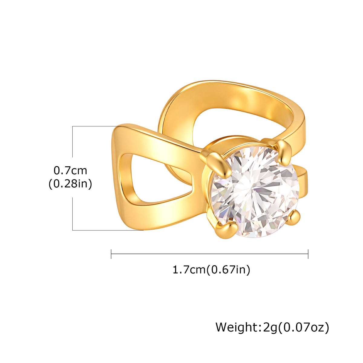 Stainless Steel Zircon Heart Earrings