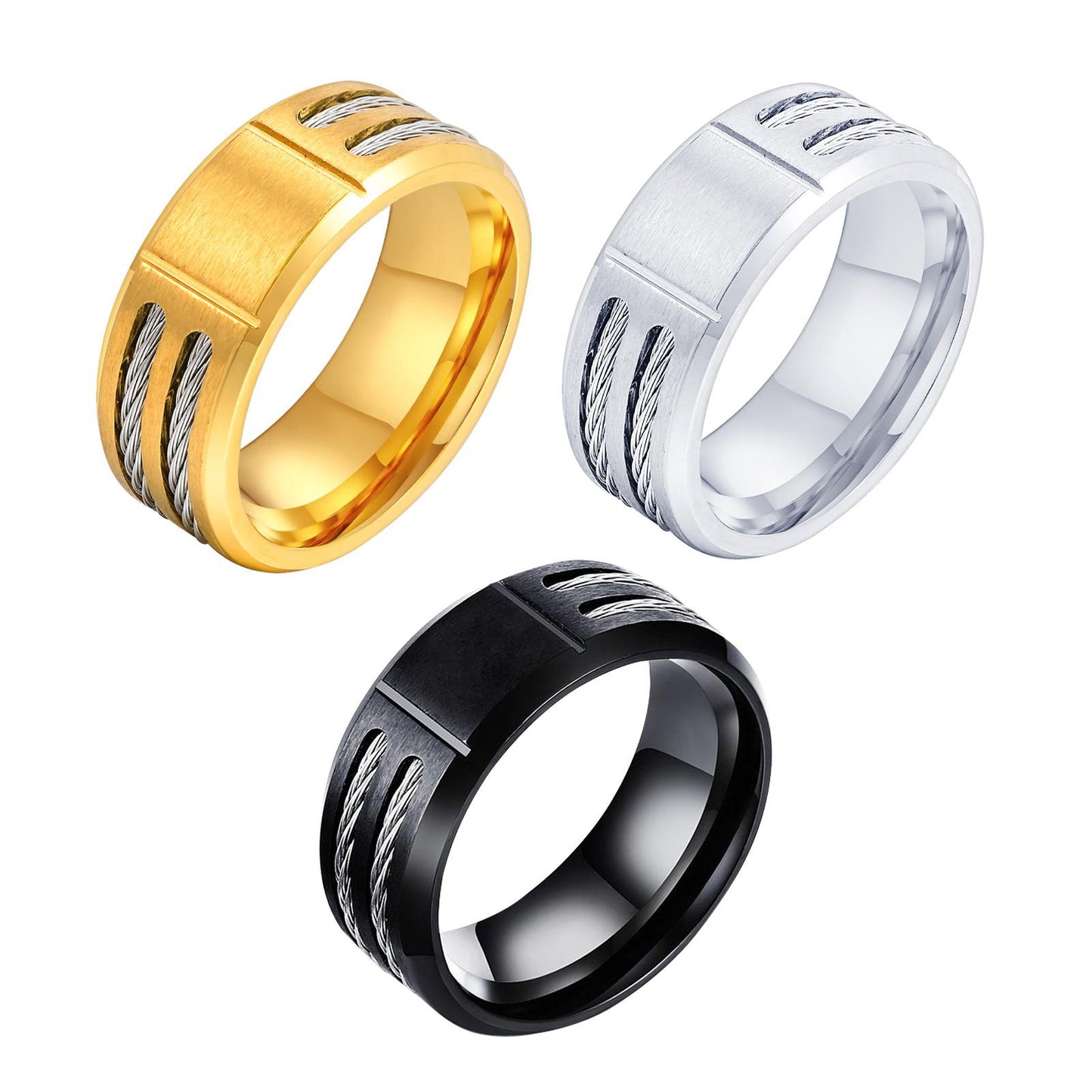 9mm Stainless Steel Ring For Men Everyday Genie Jewelry