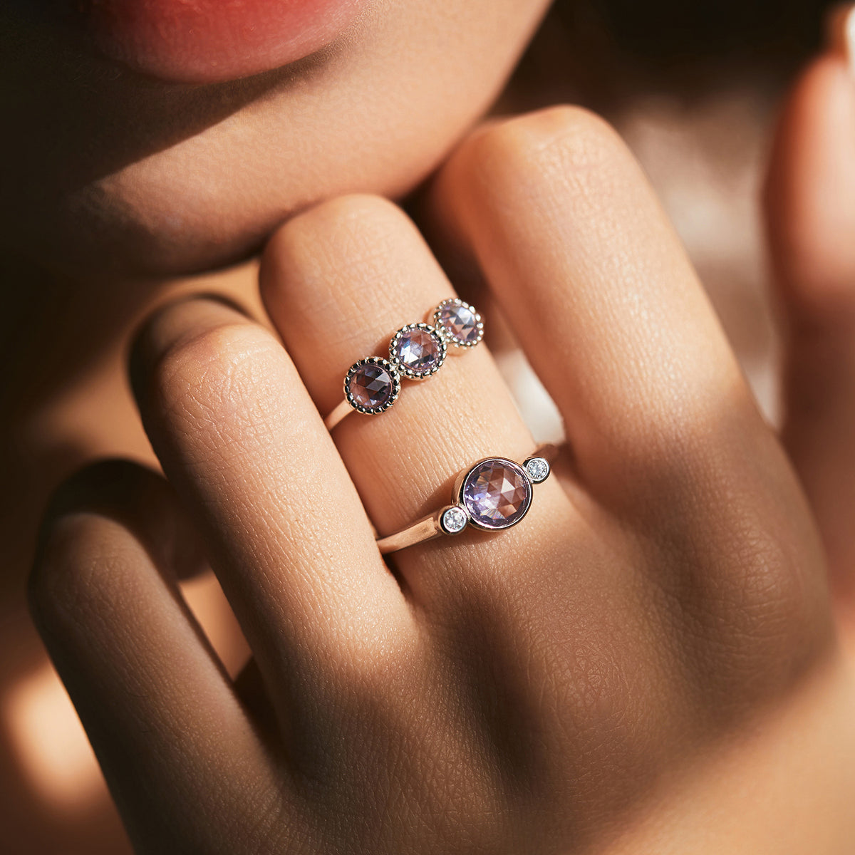925 Sterling Silver Round Zircon Ring