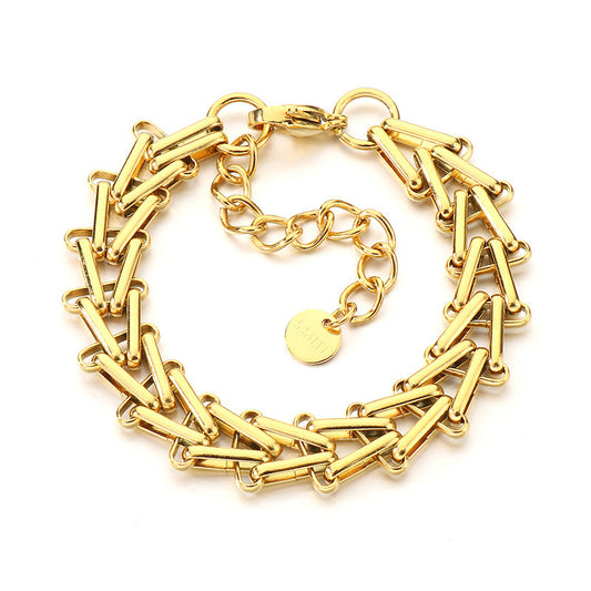 Planderful Unisex V Shaped Horseshoe Ring Bracelet 18K Gold