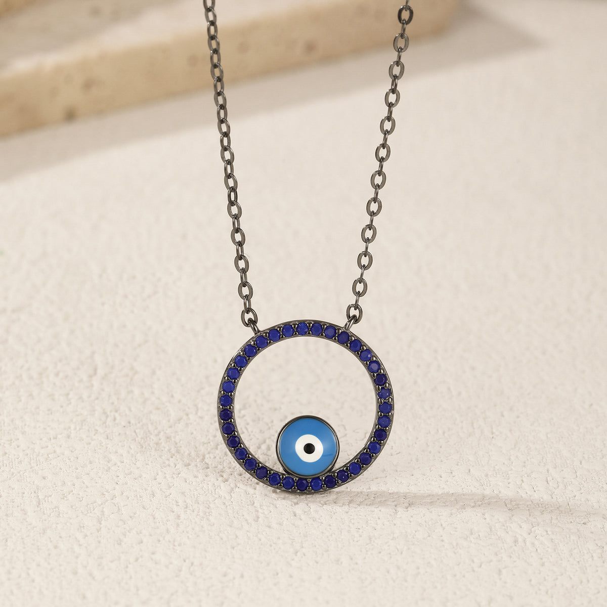 925 Sterling Silver Ghost Eye Necklace