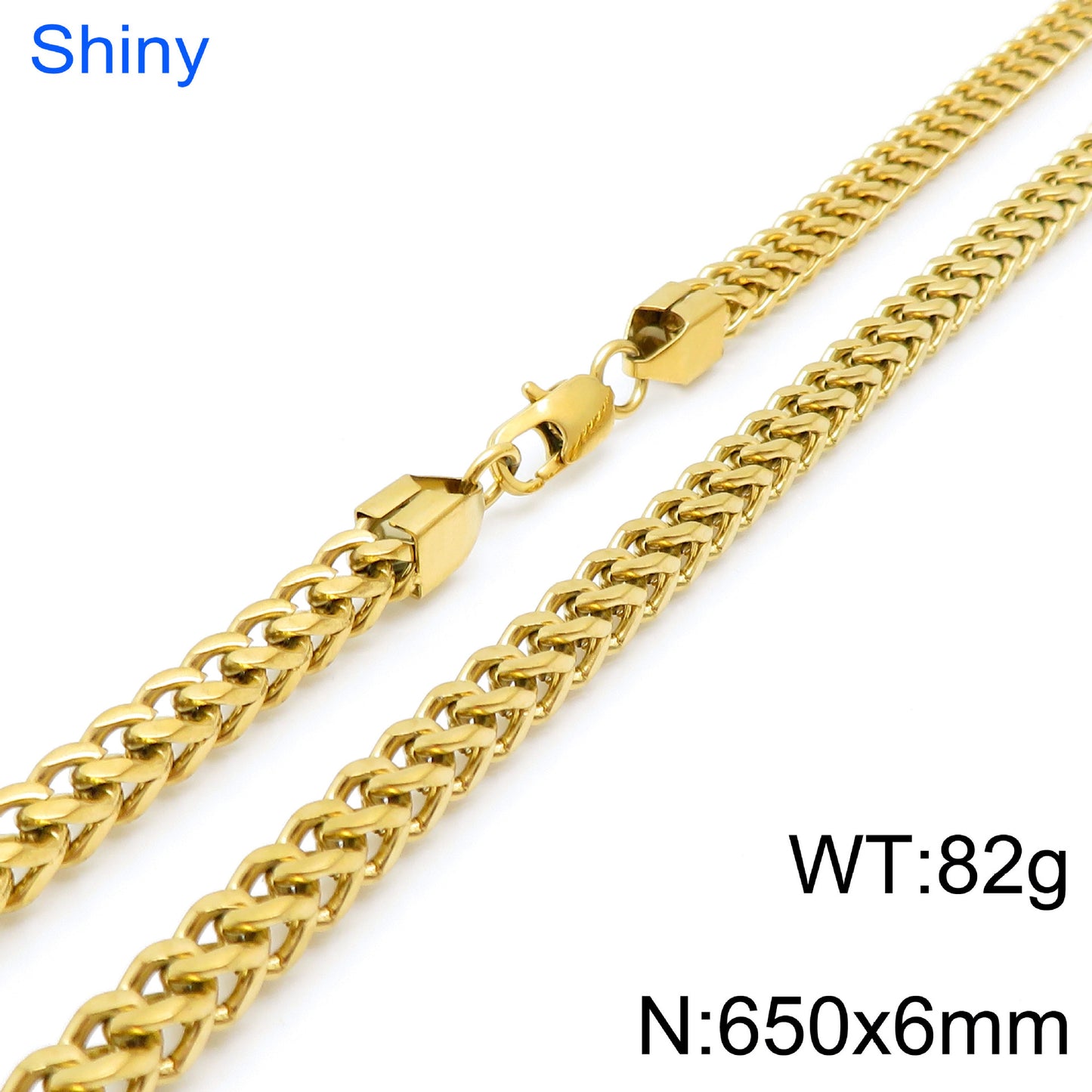 Planderful Keel Chain Necklace Unisex Gold Plated Bold