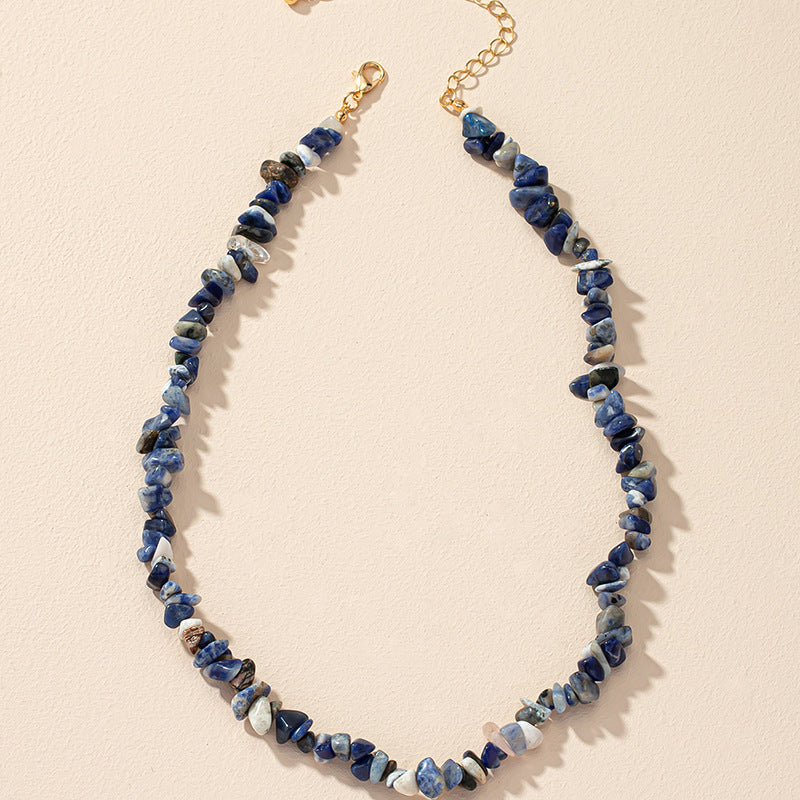 Innovative Stone Clavicle Chain Necklace Inspired by European and American Fashion