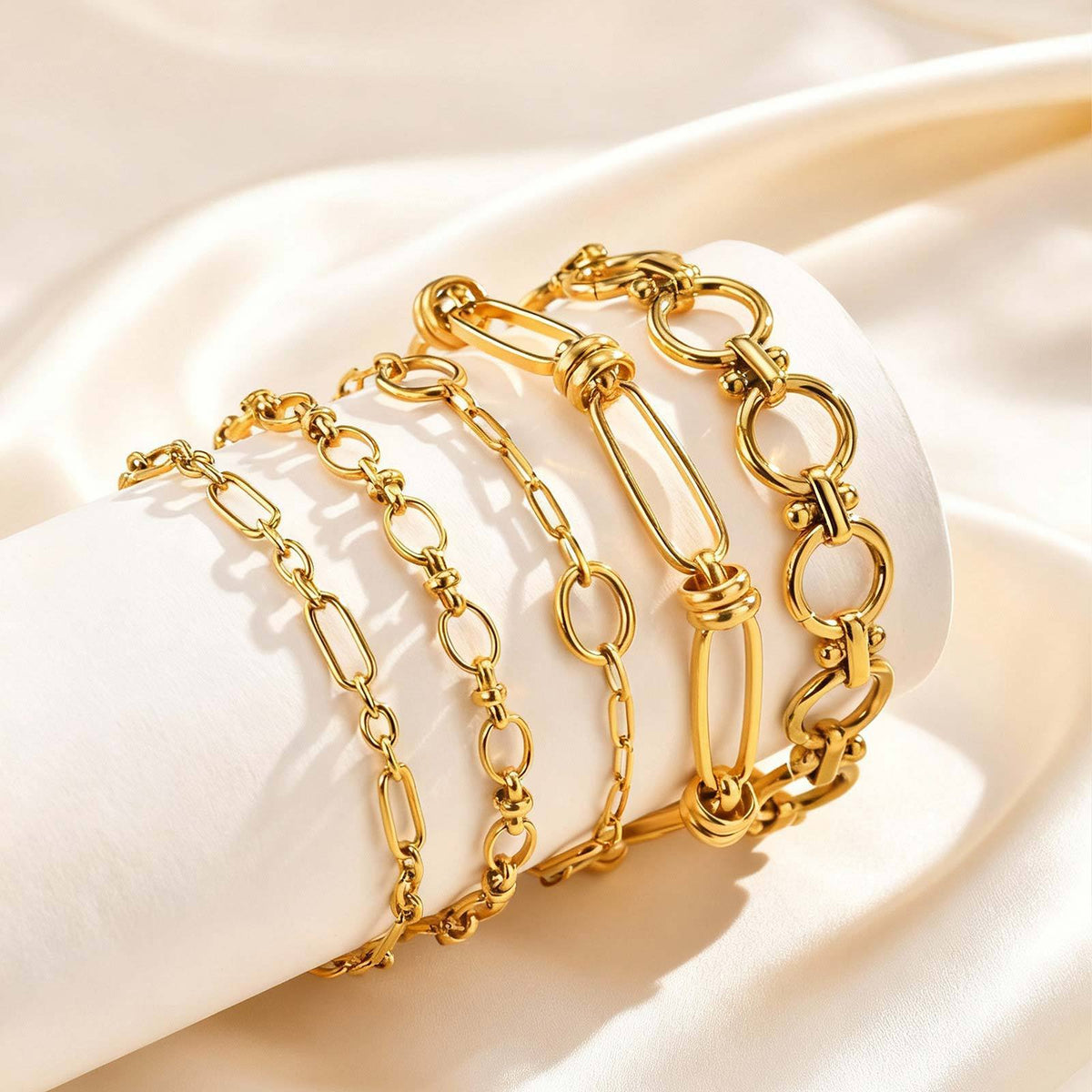 Korean Simple Handmade Chain Stainless Steel Bracelet Unisex