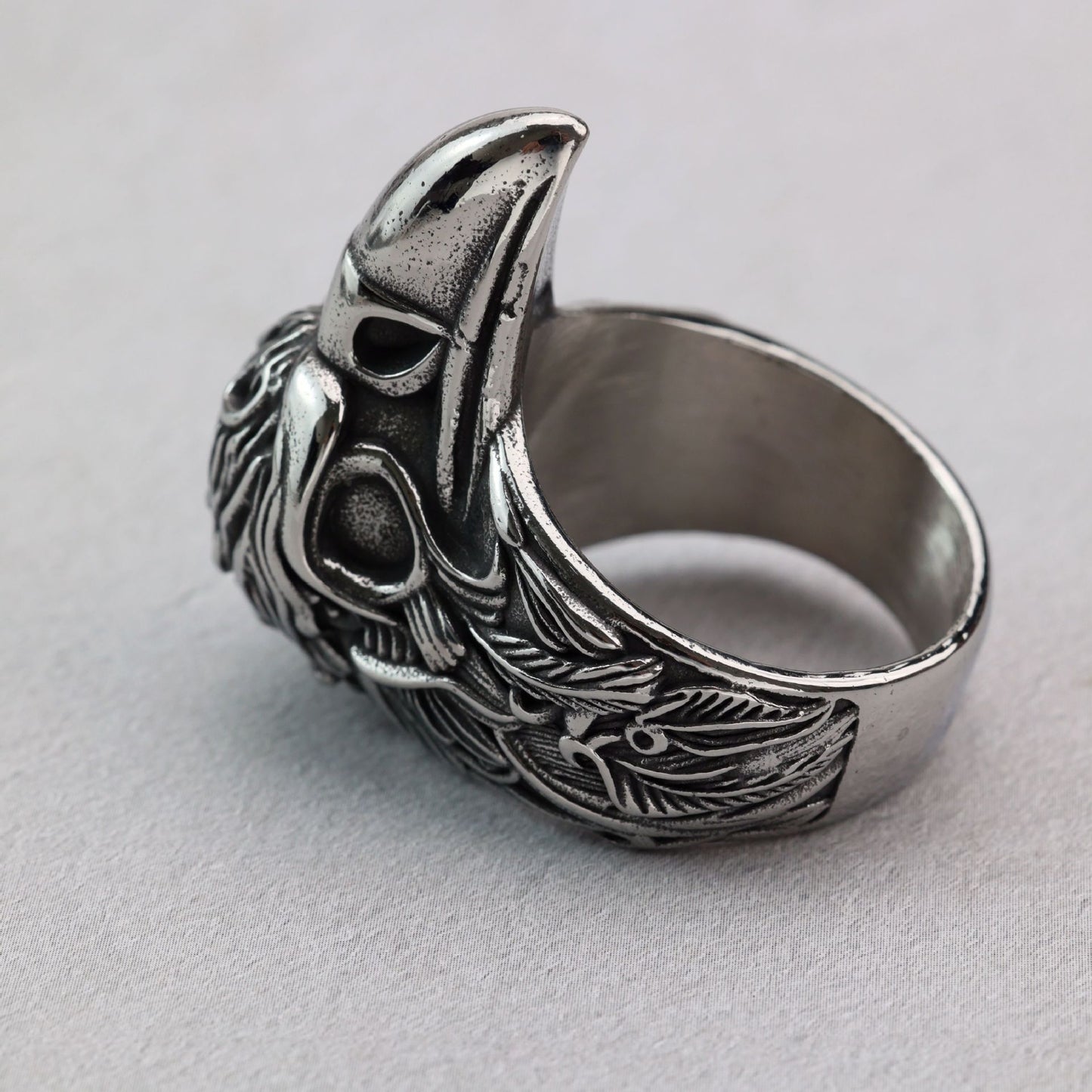 Planderful Wolf Head Ring Unisex Bold Open Ring Retro Silver For Men Women Statement Hip Hop Style