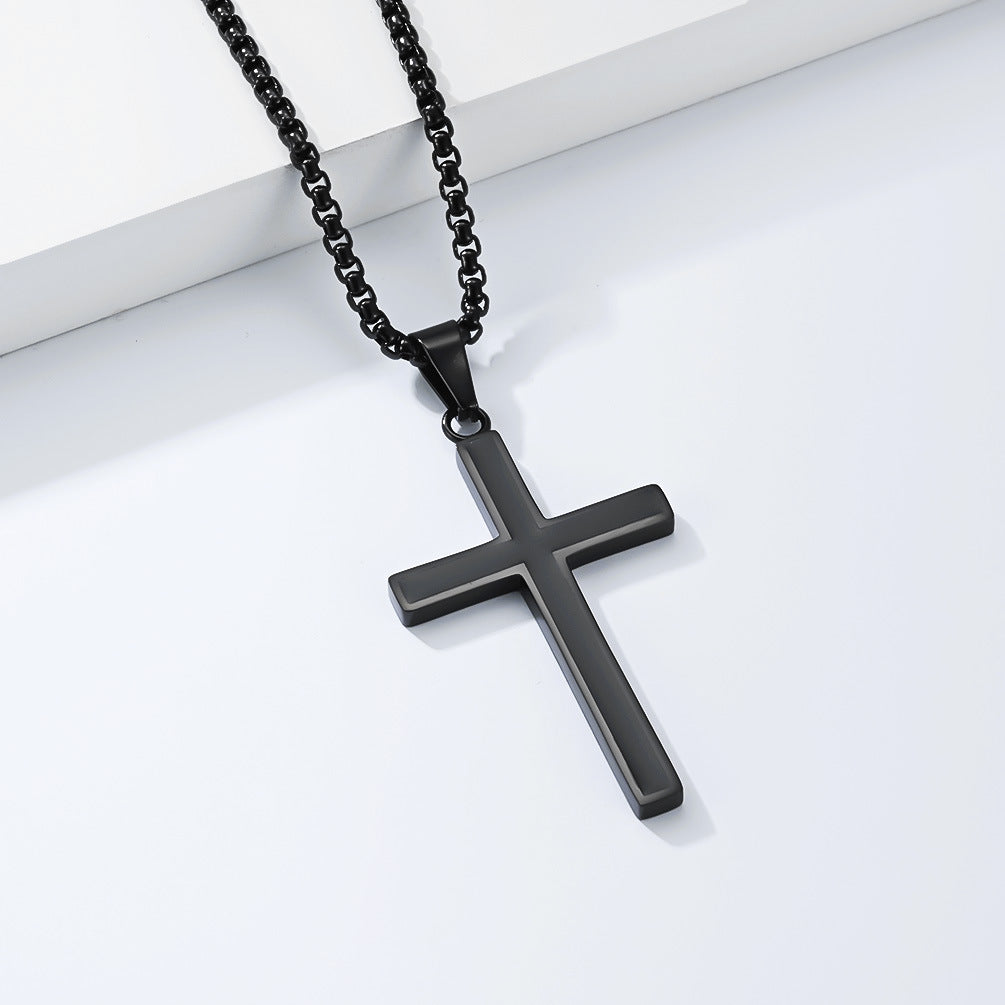 Cross Necklace Unisex Titanium Steel Pendant Planderful Collection Everyday Genie Fade Resistant Durable