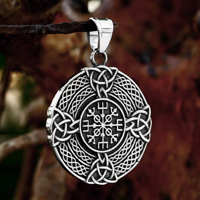 Titanium Steel Viking Celtic Knot Pendant for Men - Retro Fashion Wholesale Accessory