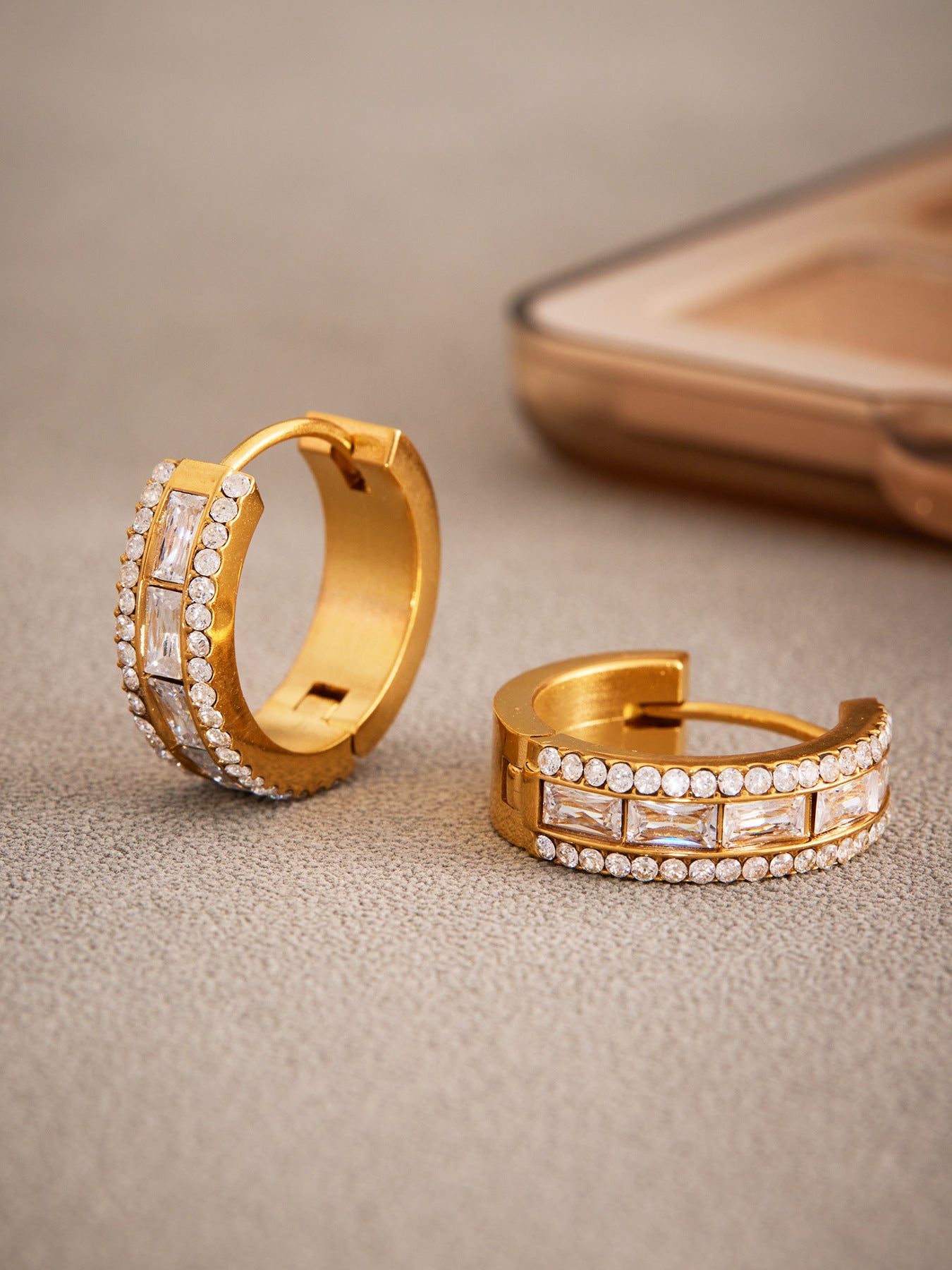Planderful Elegant Zirconium Ring Earrings For Women